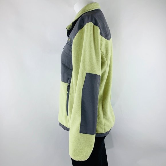 Free Country Women's Color Block Gray and Mint Green Full Zip Fleece Size Small - Picture 3 of 8